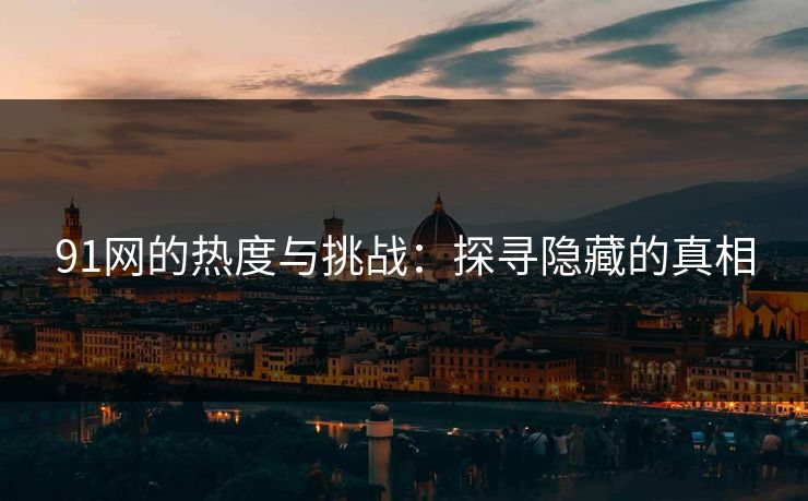 91网的热度与挑战：探寻隐藏的真相