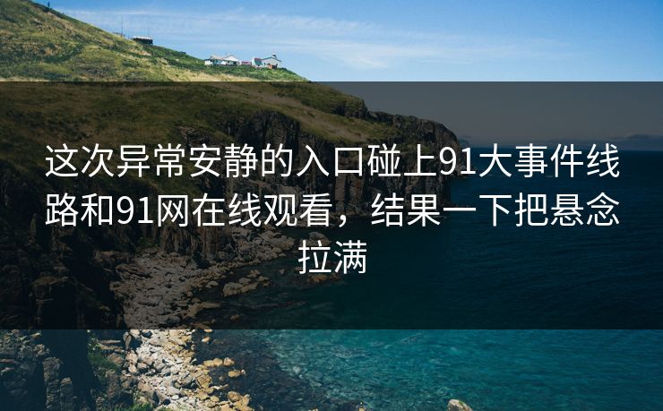 这次异常安静的入口碰上91大事件线路和91网在线观看，结果一下把悬念拉满