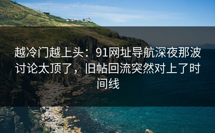 越冷门越上头：91网址导航深夜那波讨论太顶了，旧帖回流突然对上了时间线
