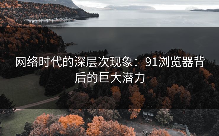 网络时代的深层次现象：91浏览器背后的巨大潜力