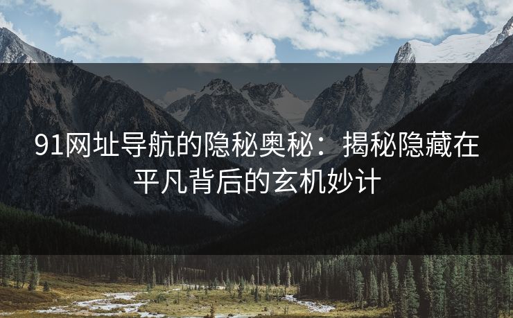 91网址导航的隐秘奥秘：揭秘隐藏在平凡背后的玄机妙计